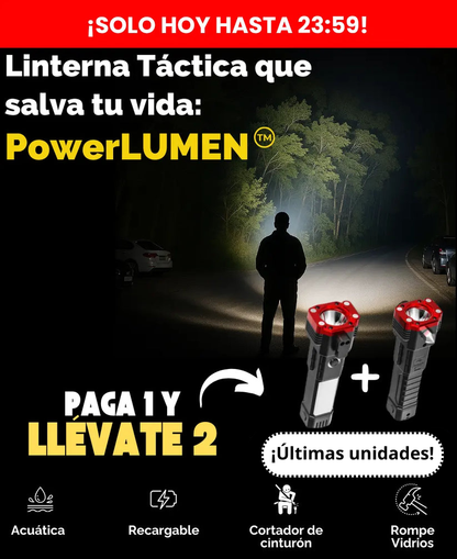 Linterna Indestructible Súper Potente 6 en 1 PowerLUMEN™